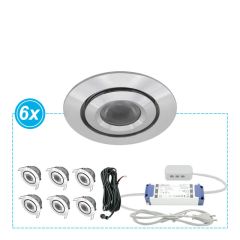 LED Inbouwspots set Mura 6