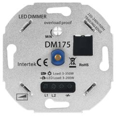 Led Dimmer 3-200W Universeel (Aangeraden Voor Lagere Wattages) - Dm175