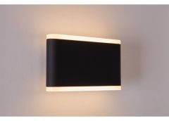 Moderne Buitenwandlamp up down Zwart incl. LED - Garleds Vuurdoorn