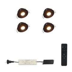 Veranda LED inbouwspot Suman Set 4