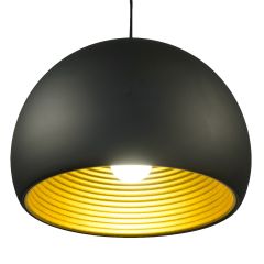 Zwarte Hanglamp met Goudkleurige Binnenkant  Valott Oca