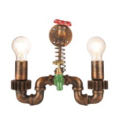 Industriële Wandlamp Tap met Twee Lichtpunten  Funnylights Ditto