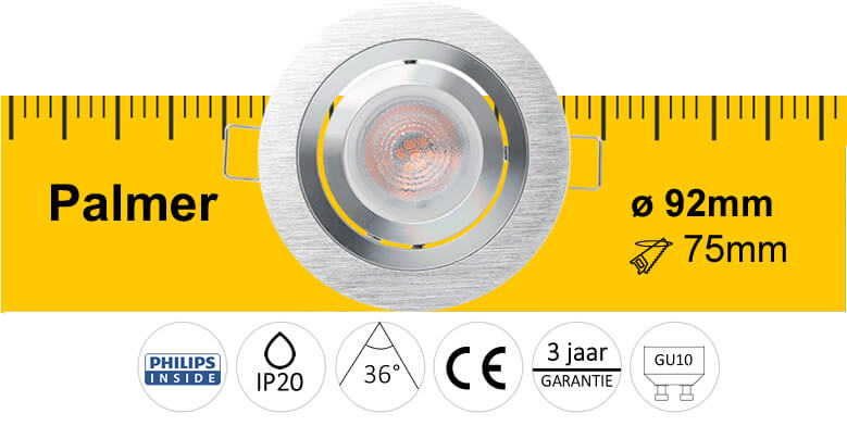 LED inbouwspot Palmer specificaties